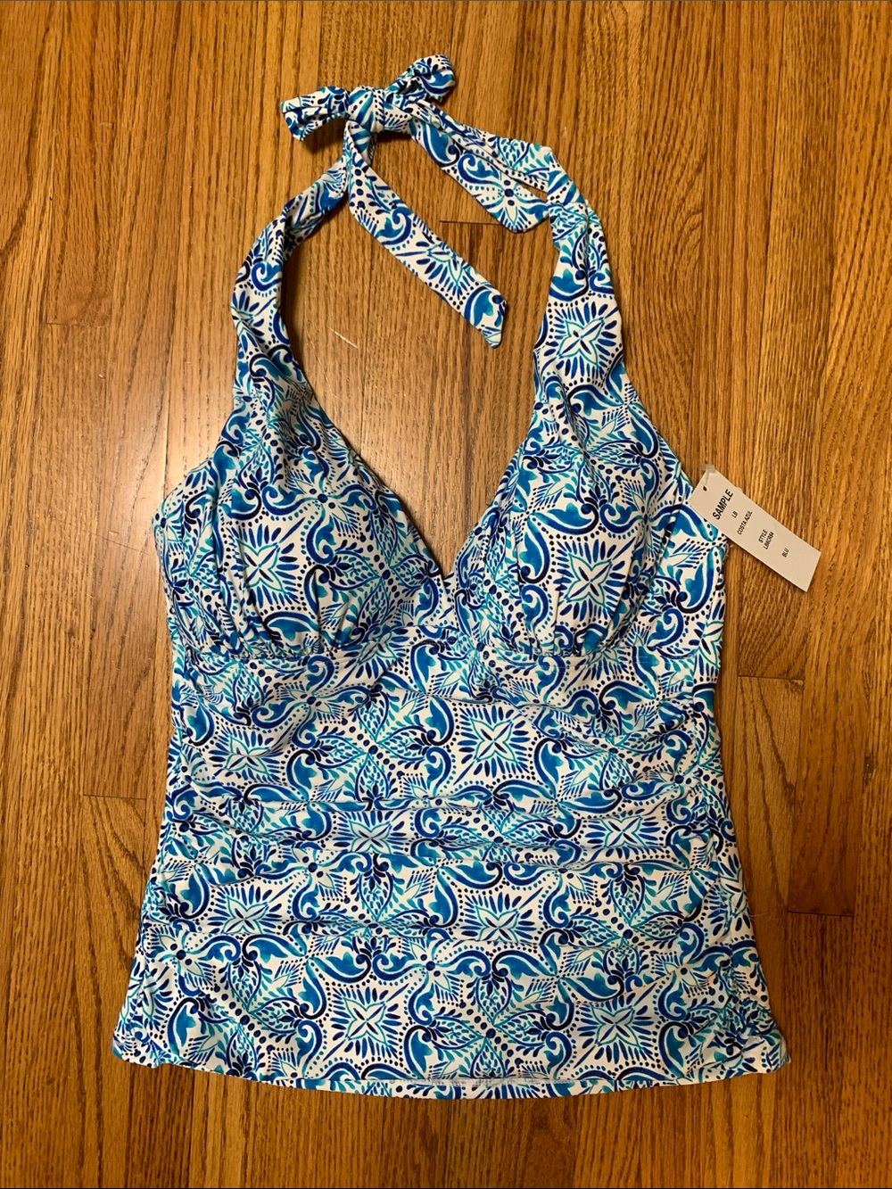 La Blanca swimsuit - costa azul tankini top blue & white bathing suit, 6